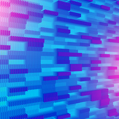 Motion of digital data flow. Dna analysis. 3d render.