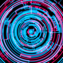 Futuristic graphic user interface.