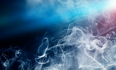 Abstract Smoke on black Background 