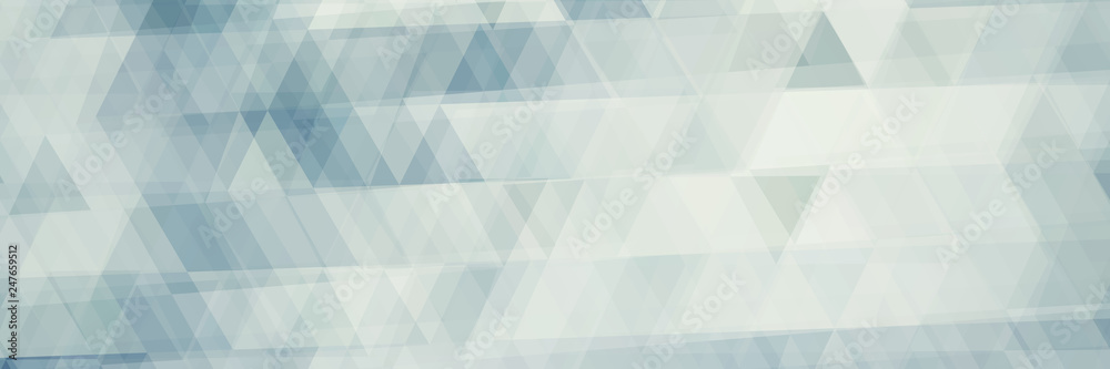 Poster Horizontal faded banner pattern with triangles