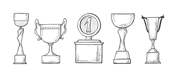 winners championship cups set