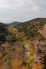 Oak Creek canyon Arizona fall colors in late November