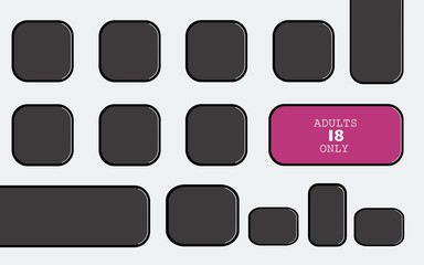 Contenu pour adultes sur une touche de clavier d'ordinateur