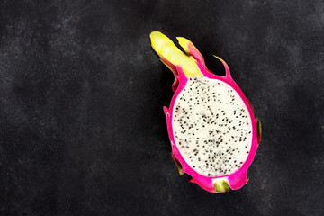 food fruit  tropical fresh in black background