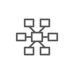 Connections, hierarchy line icon.