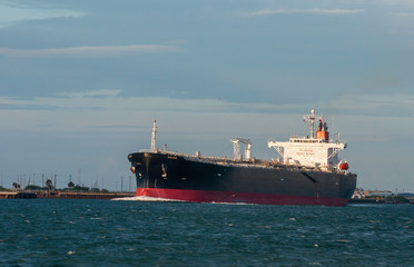 Ocean vessel in inter-coastal waterway