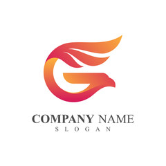 eagle letter g logo template