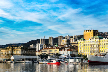 Naklejka na ściany i meble Port of Rijeka, Croatia.