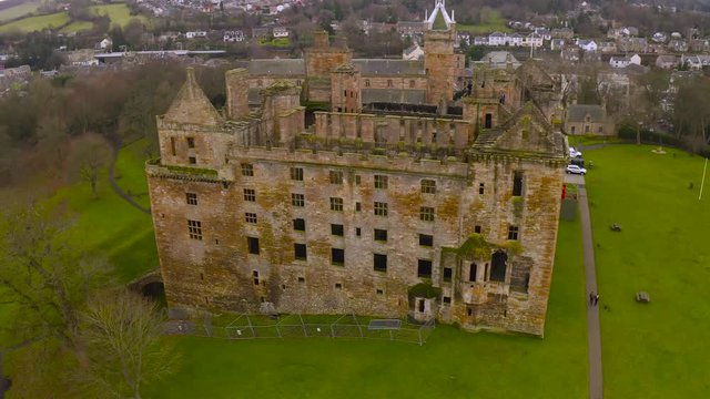 Linlithgow Castle Ruins, the birthplace of Mary Queen of Scots in West Lothian, Scotland