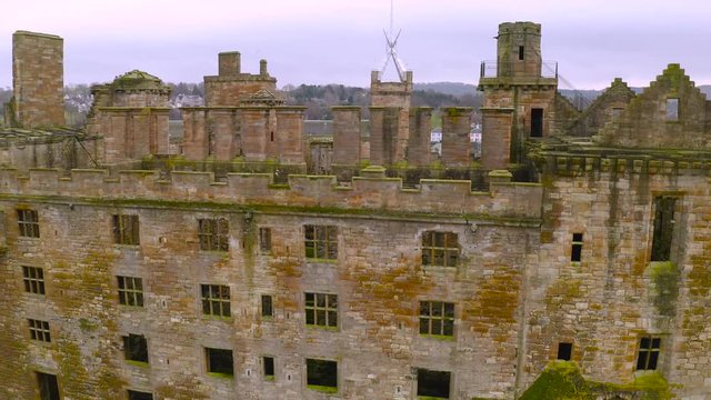Linlithgow Castle Ruins, the birthplace of Mary Queen of Scots in West Lothian, Scotland