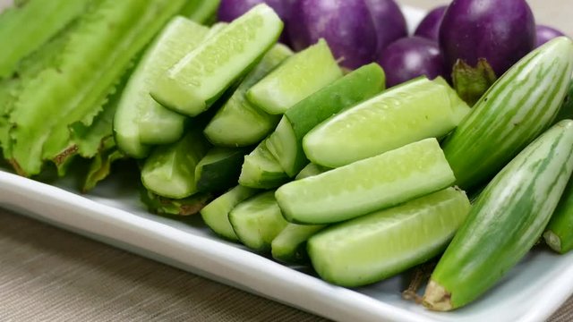 Thai Side Dish,
Asian Side Dish,
Thai Vegetable Side Dish,
Shooting in Studio