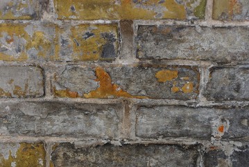 gray brown stone background from old dirty bricks in the wall