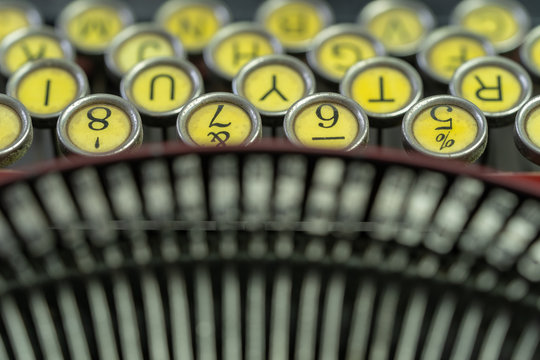 Antique Typewriter Keys And Striker Arms