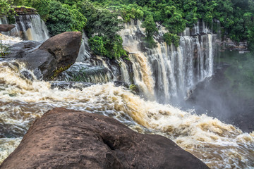 Full view of the Kalandula waterfalls on Lucala river