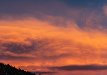 sunset in the sky