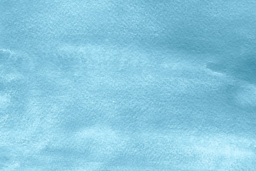 Watercolor blue texture with abstract washes and brush strokes on the white paper background. Digital paper background.