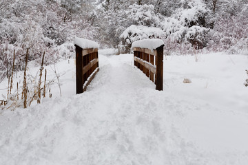 snow on a bridge - 247670980