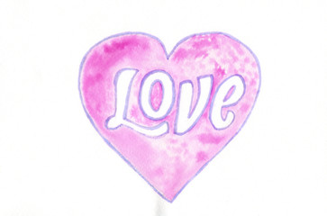 heart with word love