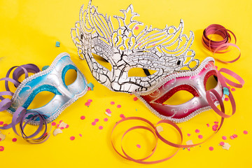 three venetian masks