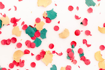 Mixed colorful confetti