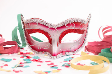 red venetian mask