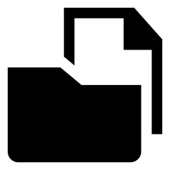 Document In Folder Vector Icon