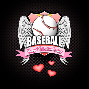 Happy Valentine day and Baseball