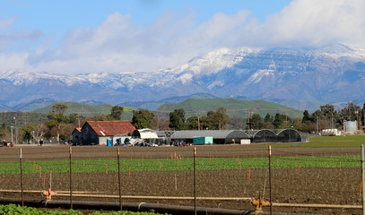 Ventura, California Mountains Covered in Snow in Febuary 2019