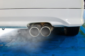 car exhaust smoke