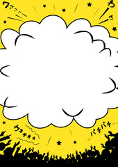 観客　歓声　吹出し