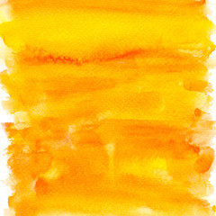 Obraz premium stroke watercolor yellow on paper.