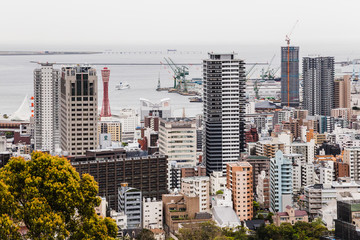 Kobe city skyline in Japan