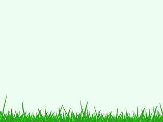 연두색 배경과 녹색 잔디 