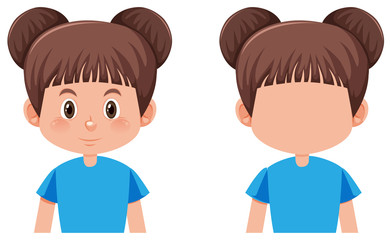 Obraz premium A brunette bun hair girl