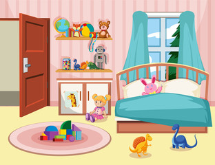 A kid bedroom background