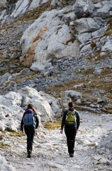 hikers in the mountains