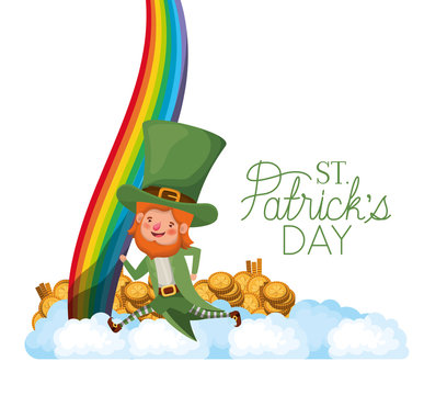 leprechaun standing with coins avatar character