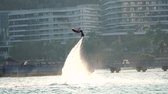beach flyboarding