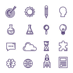 set of technological innovation icons