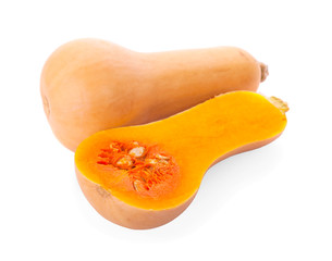 Butternut squash isolated on white background
