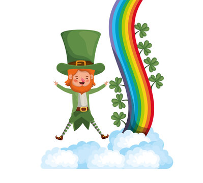 leprechaun with rainbow avatar character