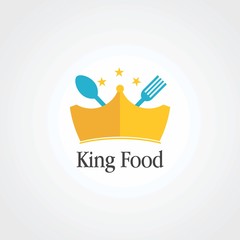 Naklejka premium king food logo , vector, icon, element, and template