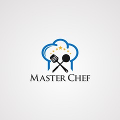 master chef logo vector, icon, element, and template