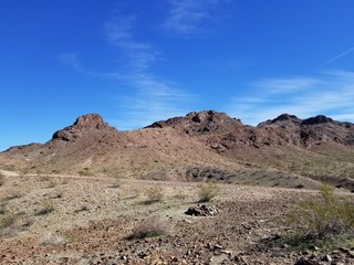 Blue sky and mountains in Lake Havasu City Arizona