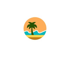 Beach summer logo