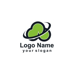 cloud green logo template