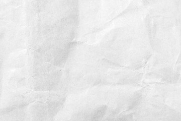 White crumpled paper texture background. Close-up.