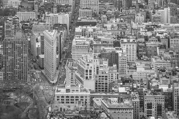 A bird's eye view of the Flatiron District in Manhattan, New York City