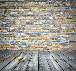 old room with brick wall