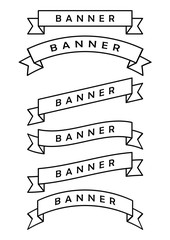 set of  ribbon banner icon